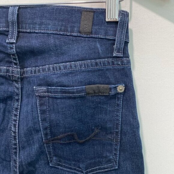 7 For All Mankind Jeans Gwenevere high waisted dark blue Jeans Size 25 - Picture 9 of 13
